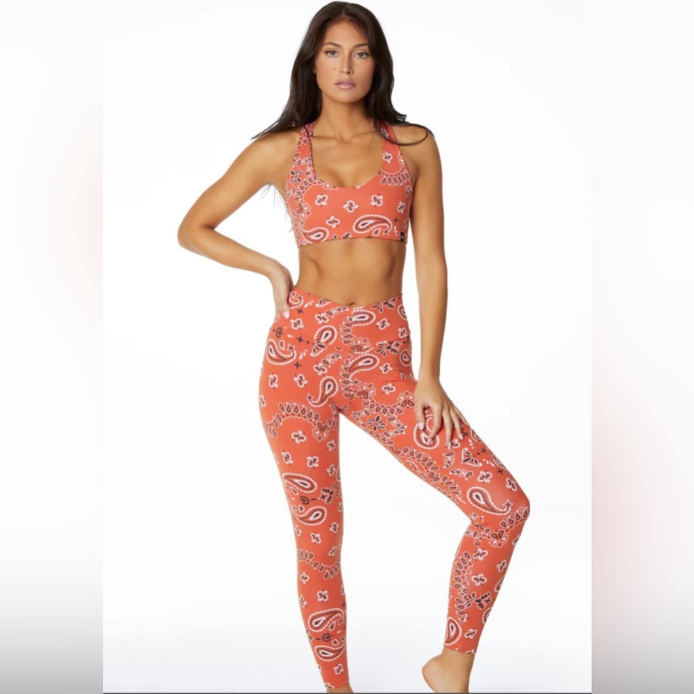 Booty by Brabants Orange Paisley Leggings